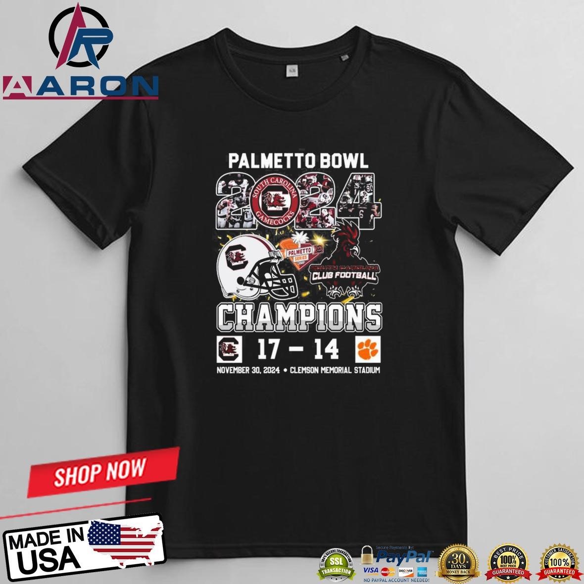 South Carolina Gamecocks Palmetto Bowl 2024 Champions T-Shirts