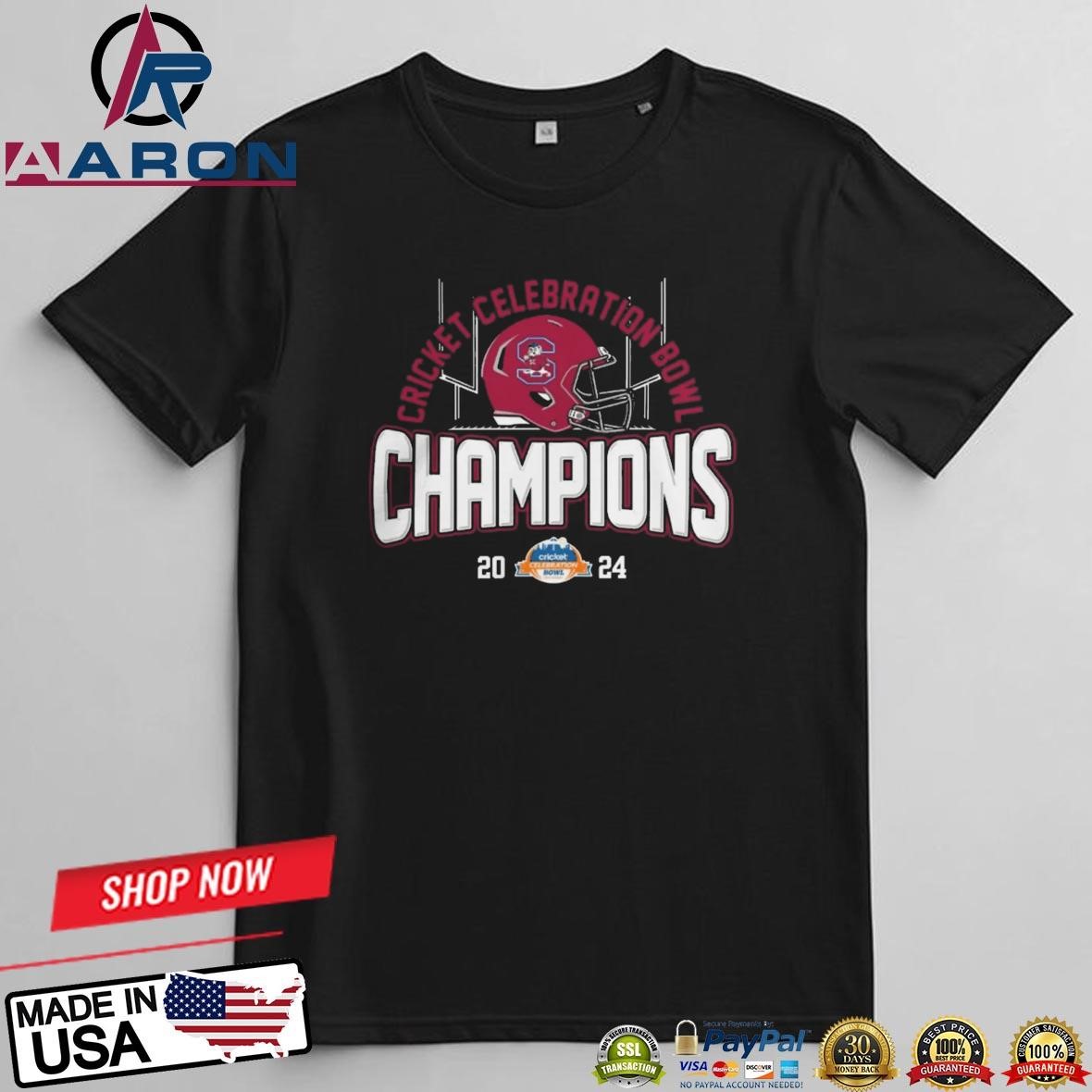 South Carolina State Bulldogs 2024 Cricket Celebration Bowl Champions Helmet T-Shirts