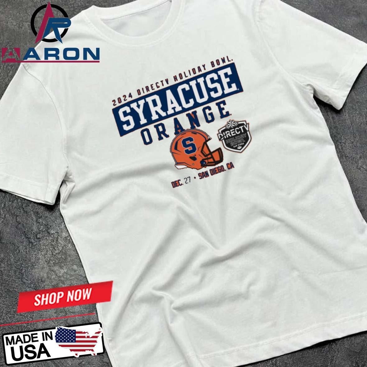 Syracuse Orange Dec 27 2024 Directv Holiday Bowl Helmet T-Shirts