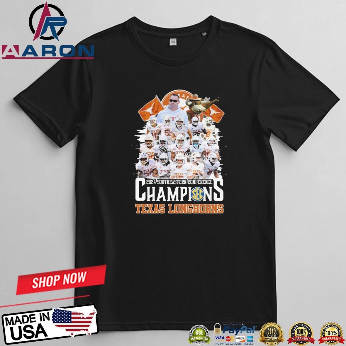 Texas Longhorns 2024 Southeastern Conference Champions 2024 T-Shirts
