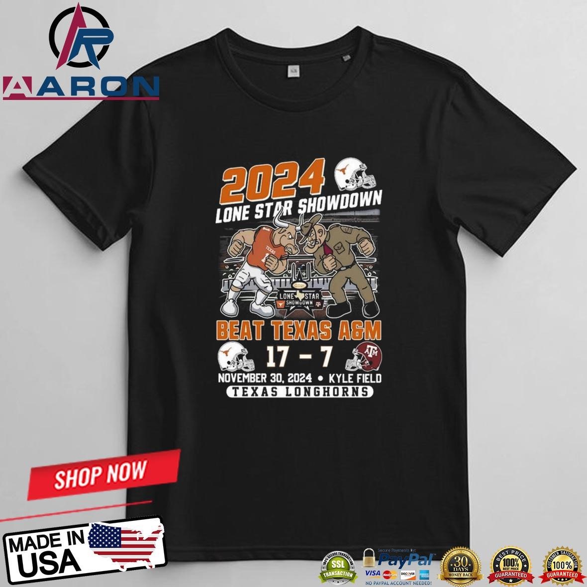 Texas Longhorns Beat Texas A&M Lone State Showdown Champions 2024 T-Shirts