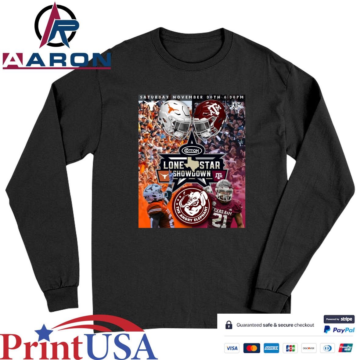 Texas Longhorns Vs Texas A&M Aggies Lone Star Showdown 11 30 24 T-Shirts Long Sleeve