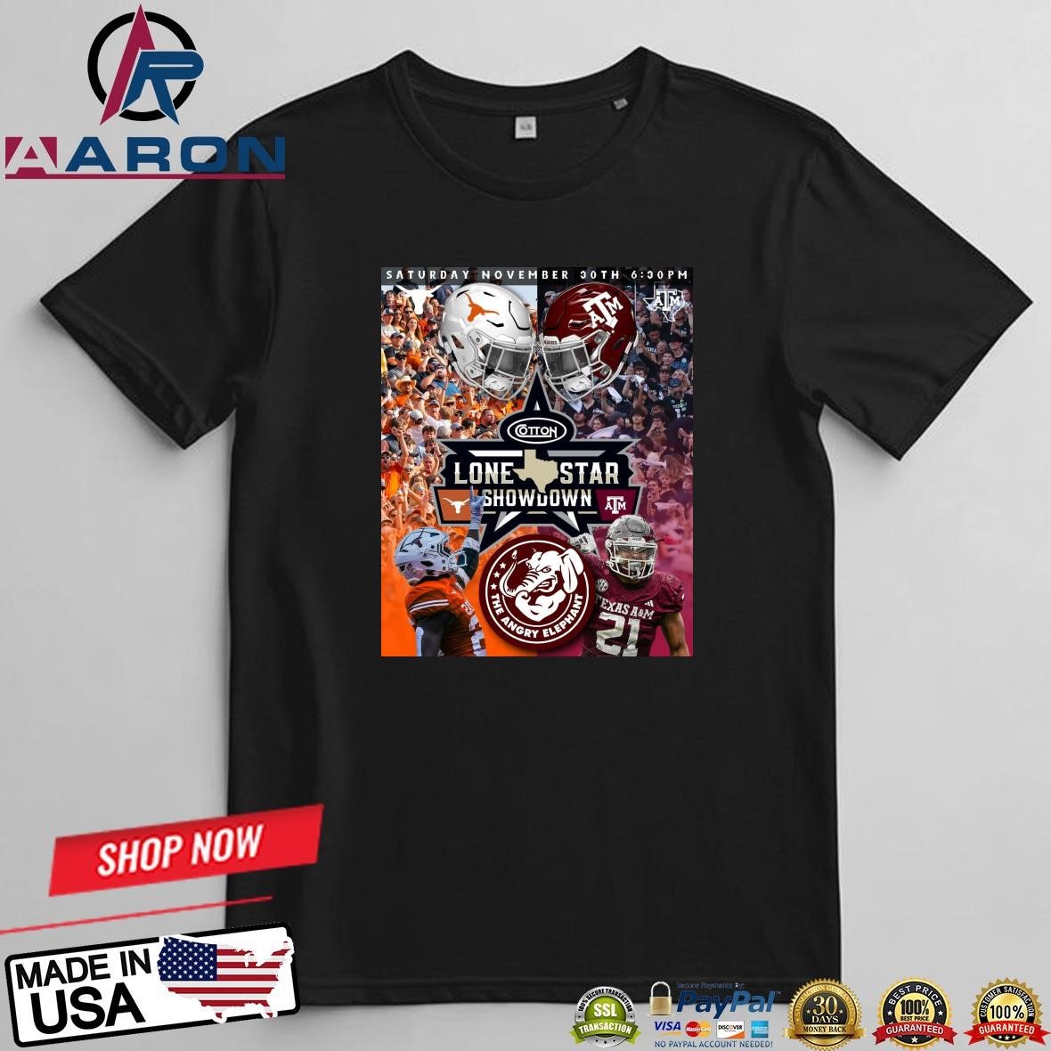 Texas Longhorns Vs Texas A&M Aggies Lone Star Showdown 11 30 24 T-Shirts
