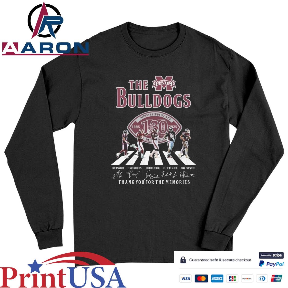 The Mississippi State Bulldogs 1895-2025 Thank You For The Memories Signatures T-Shirts Long Sleeve
