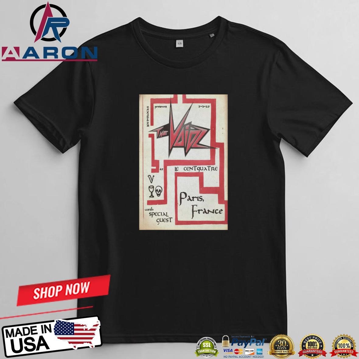 The Voidz March 5, 2025 In Paris, France Tour Poster T-Shirts