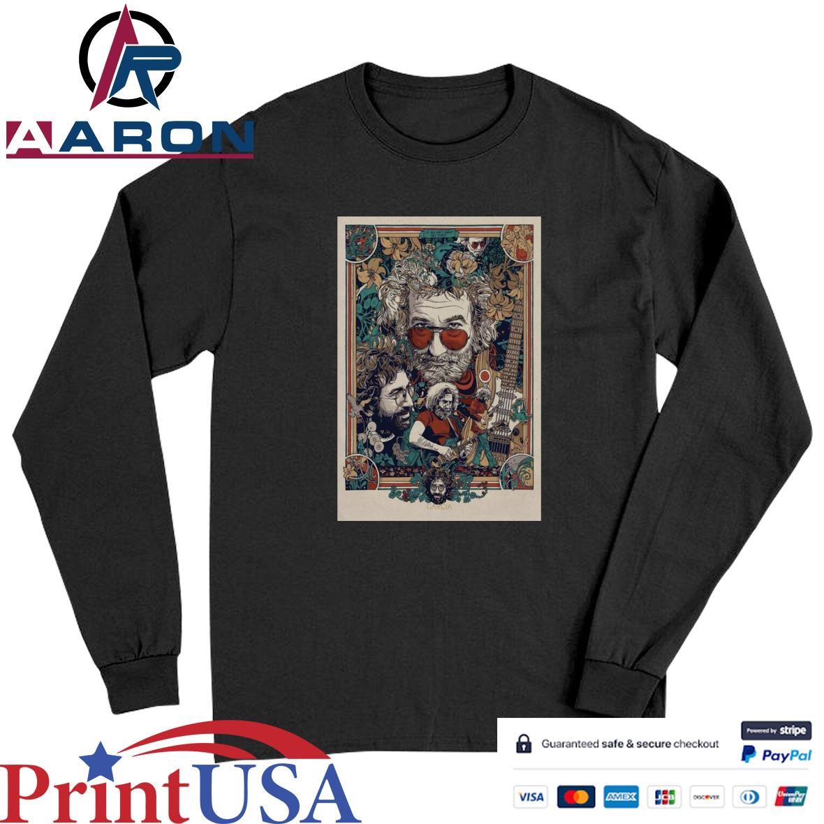 Tyler Stout Jerry Garcia Grateful Dead T-Shirts Long Sleeve