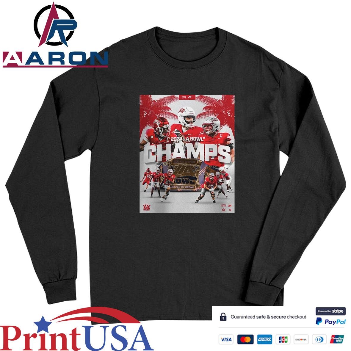 UNLV Rebels Are Champions Of The 2024 LA Bowl NCAA Division T-Shirts Long Sleeve