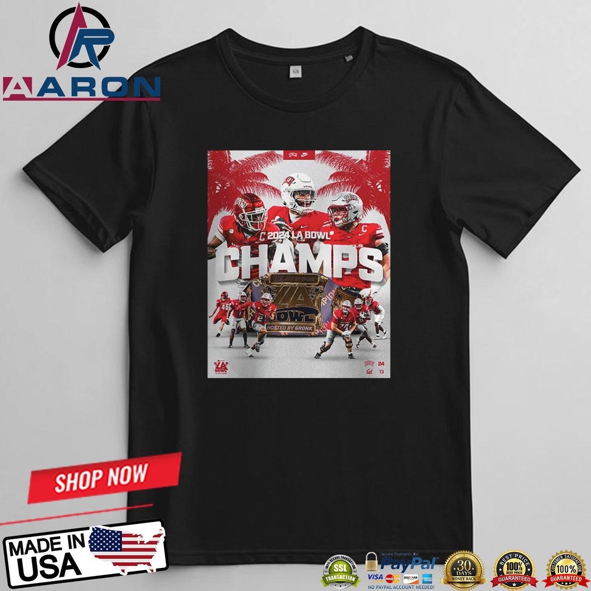 UNLV Rebels Are Champions Of The 2024 LA Bowl NCAA Division T-Shirts