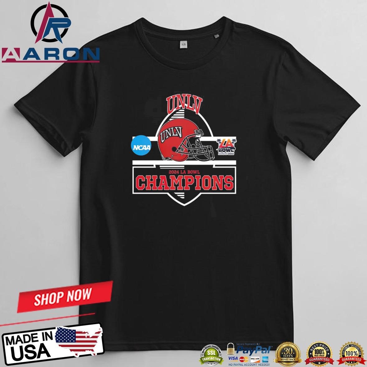 UNLV Rebels Football 2024 LA Bowl Champions NCAA T-Shirts