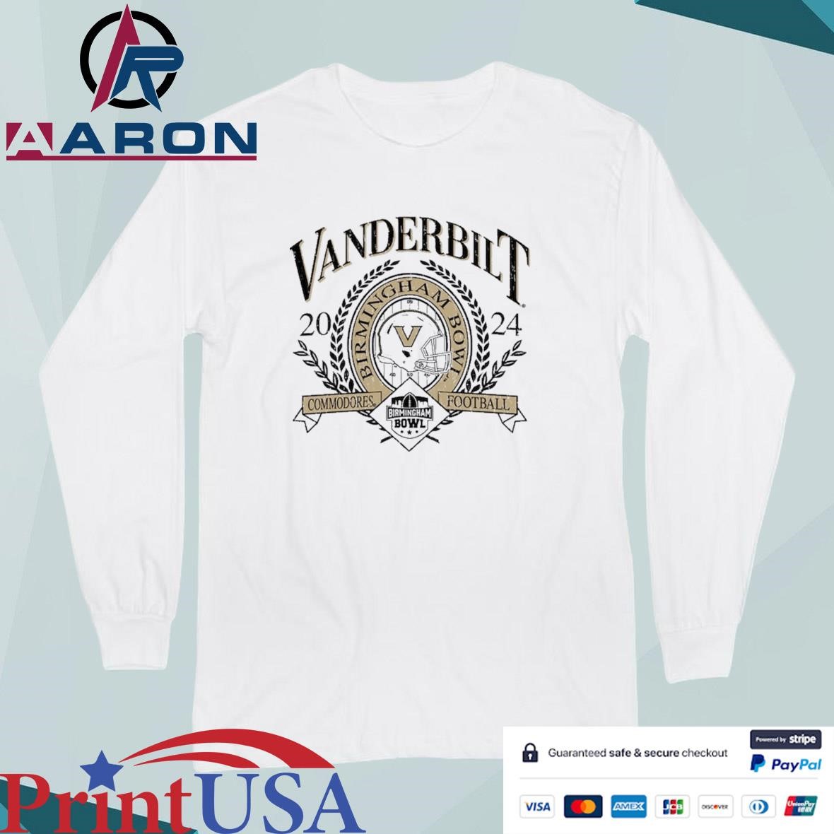 Vanderbilt Commodores 2024 Birmingham Bowl T-Shirts Long Sleeve