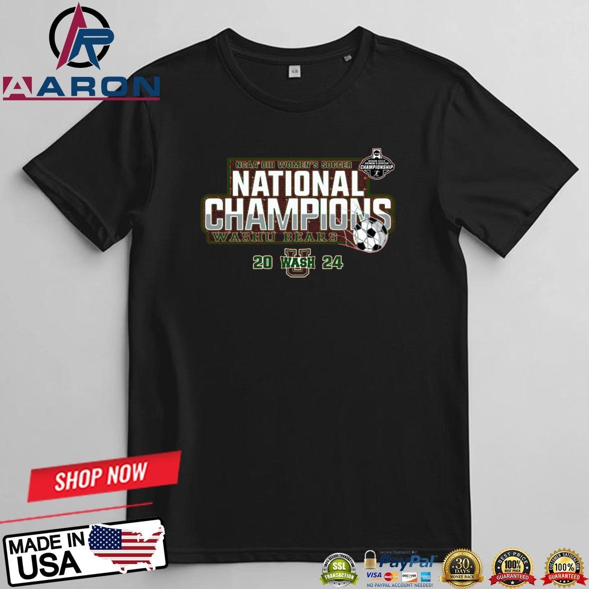 Washington University Women's Soccer 2024 DIII National Champions T-Shirts