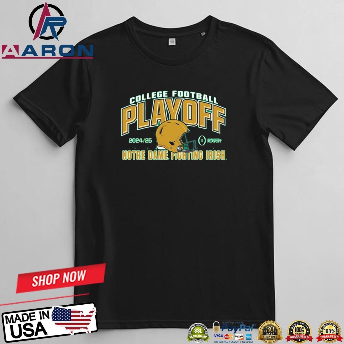 Notre Dame Fighting Irish 2024 College Football Playoff Bound T-Shirts