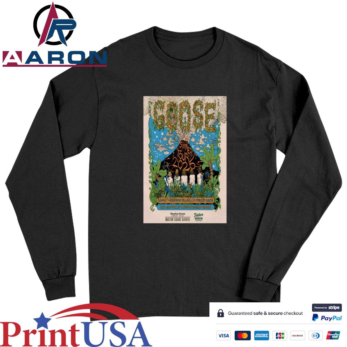 Official Goose Summer Tour June 2025 Poster T-Shirts Long Sleeve