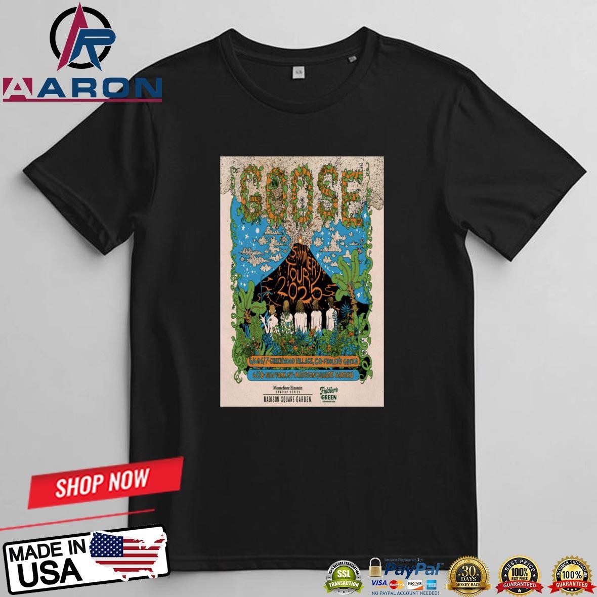 Official Goose Summer Tour June 2025 Poster T-Shirts t-shirt