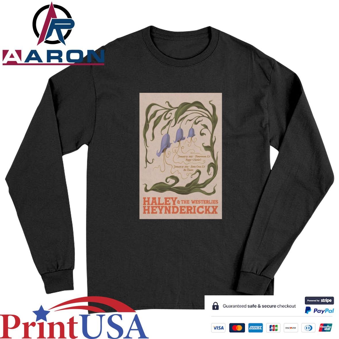 Official Haley Heynderickx And The Westerlies Jan 25-31 2025 In California Tour T-Shirts Long Sleeve