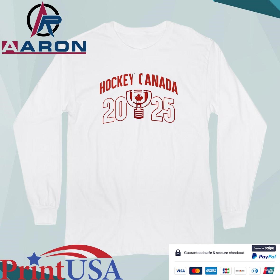 Official Hockey Canada Champions World Champs 2025 Celebration T-Shirts Long Sleeve