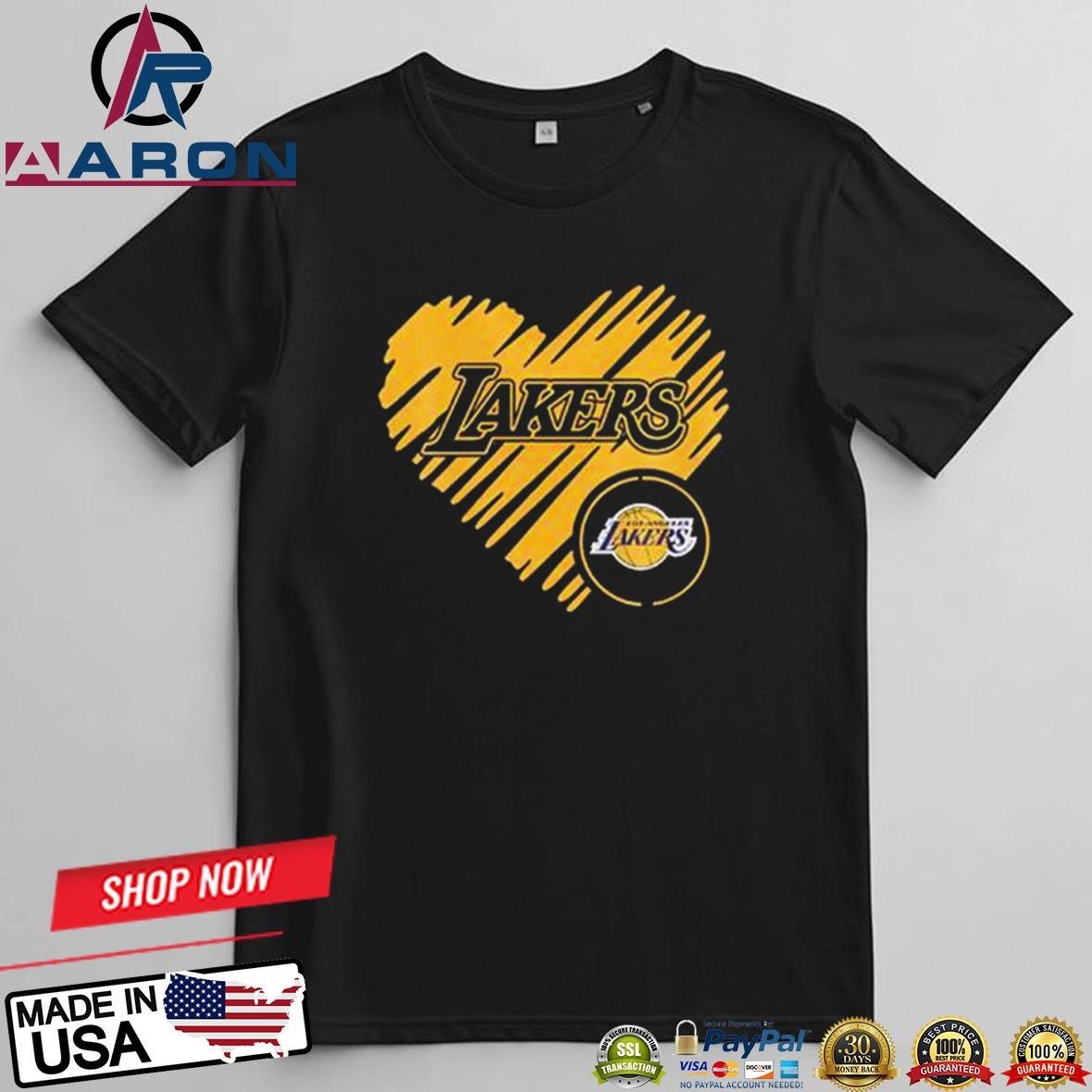 Official Los Angeles Lakers LA Strong Heart T-Shirts