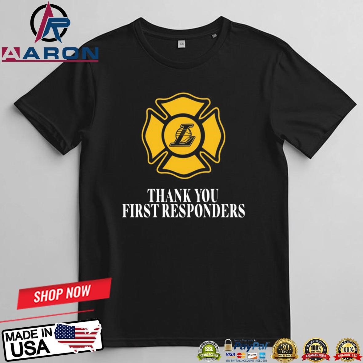 Official Los Angeles Lakers Thank You First Responders T-Shirts t-shirt