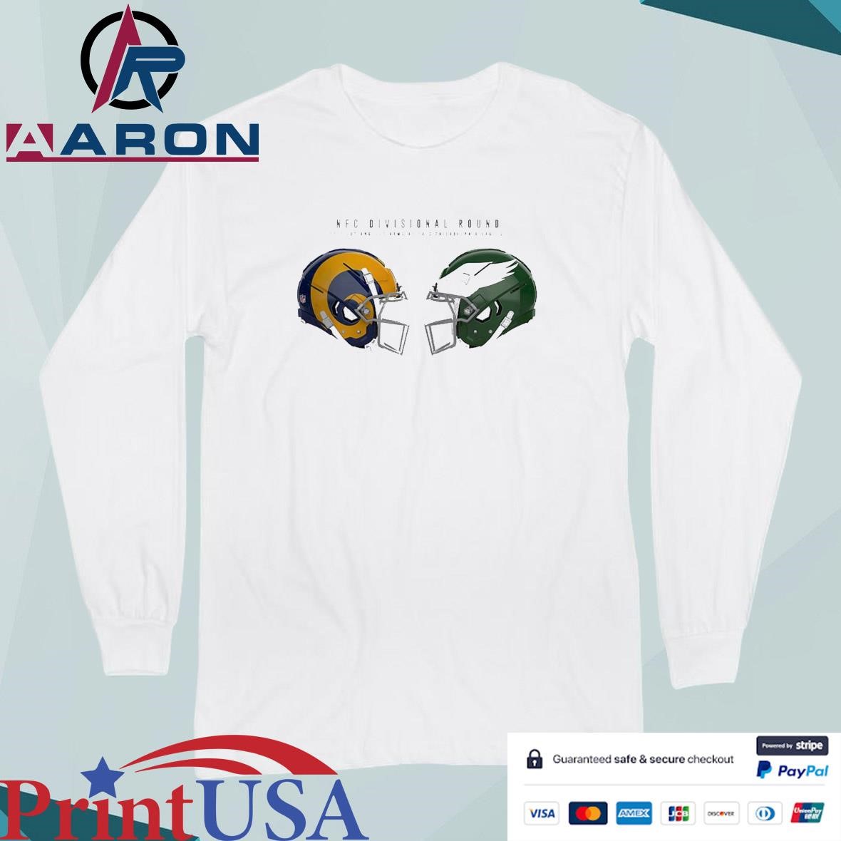 Official NFC Divisional Round Matchups Los Angeles Rams Vs Philadelphia Eagles Head To Head NFL Season 2025 T-Shirts Long Sleeve