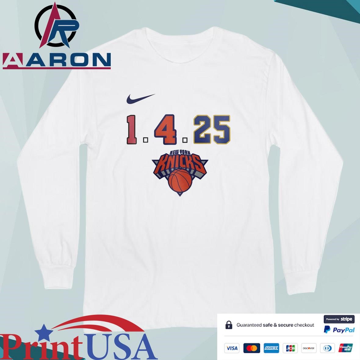 Official New York Knicks 1-4-25 Ready For The Match Basketball 2025 T-Shirts Long Sleeve