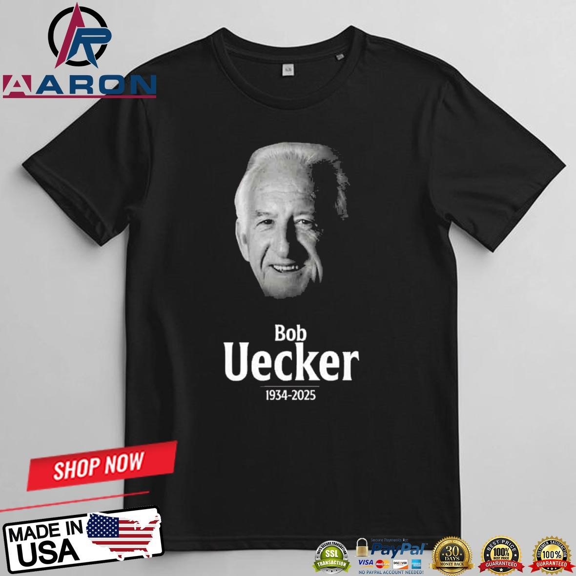 Official Rest In Peace Brewers Icon And Baseball Hall Of Famer Bob Uecker Passed Away Today At The Age Of 90 1934-2025 T-Shirts t-shirt