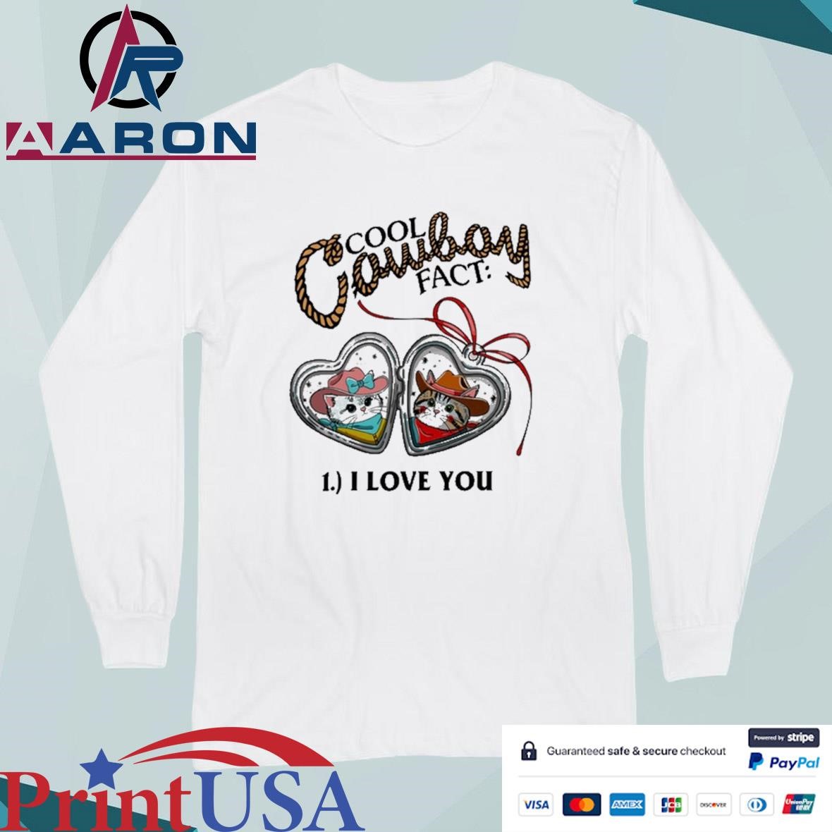 Official Tattoo Smart Cool Cowboy Fact 1 I Love You T-Shirts Long Sleeve