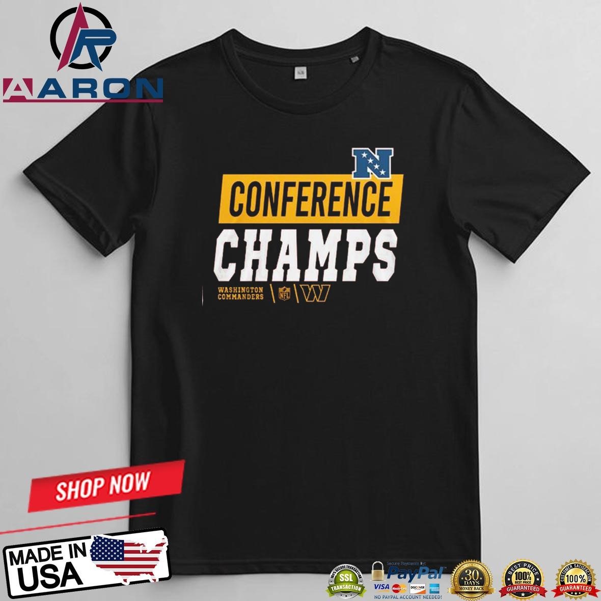 Official Washington Commanders NFC Conference Champs 2025 Hail Yeah T-Shirts