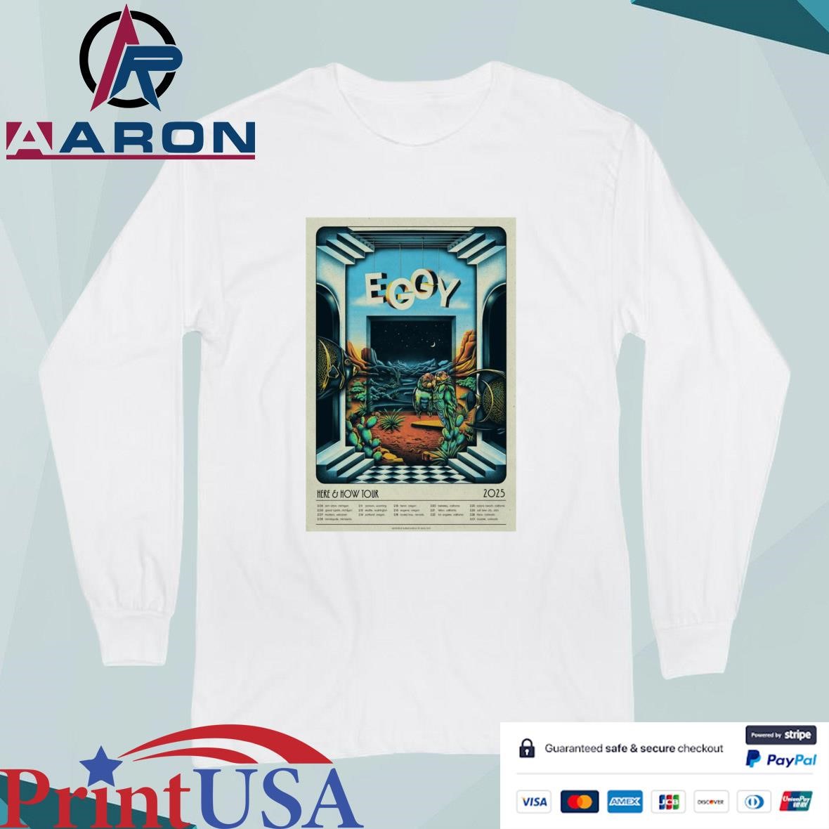 Official Eggy Poster 2025 Here & How Tour T-Shirts Long Sleeve