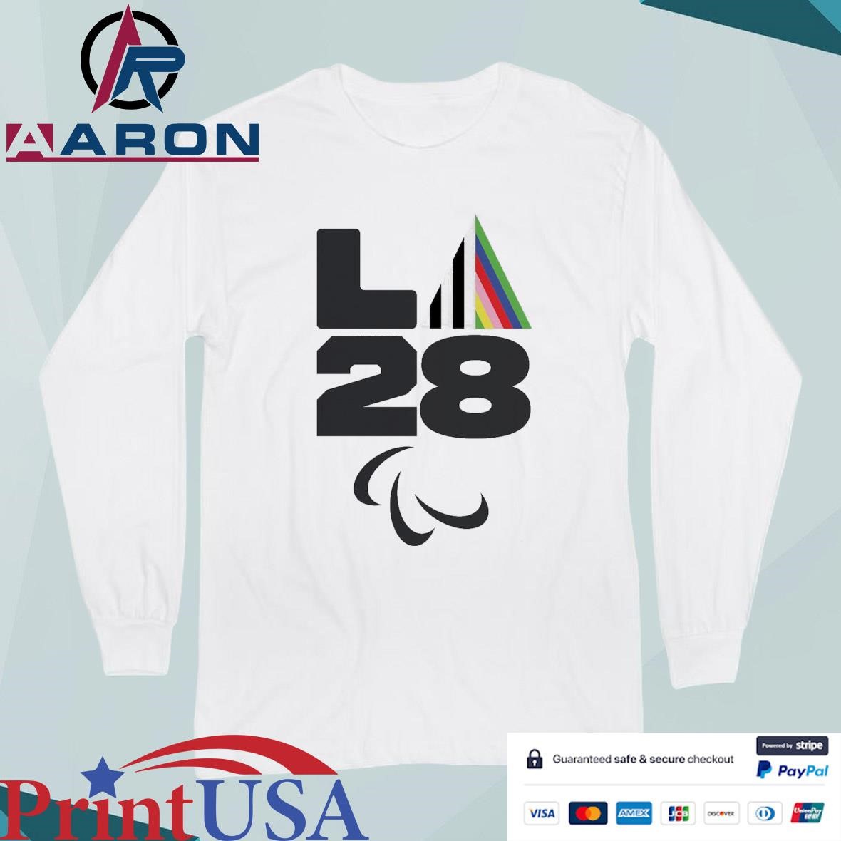 Official LA 2028 Summer Olympics Prism T-Shirts Long Sleeve