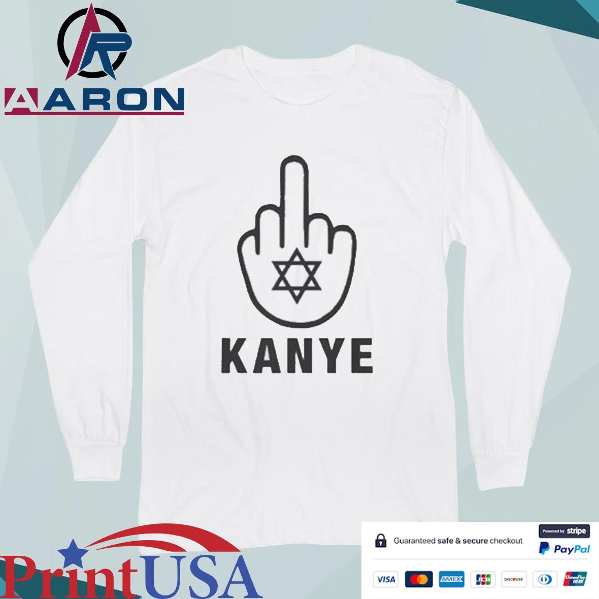 Official Middle Finger Kanye T-Shirts Long Sleeve