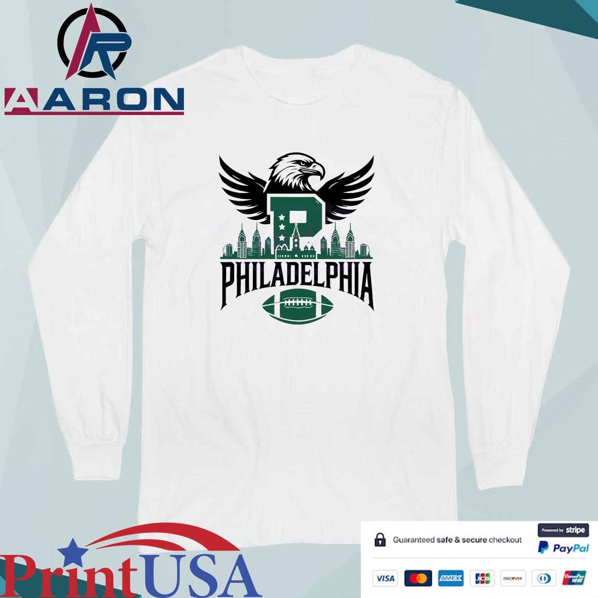 Official Philadelphia City Football Logo Mascot 2025 T-Shirts Long Sleeve