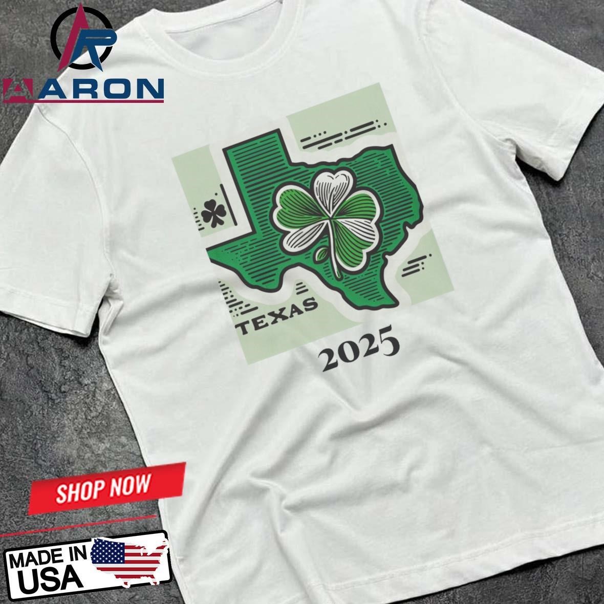 Official Texas Shamrock St. Patrick's Day 2025 T-Shirts