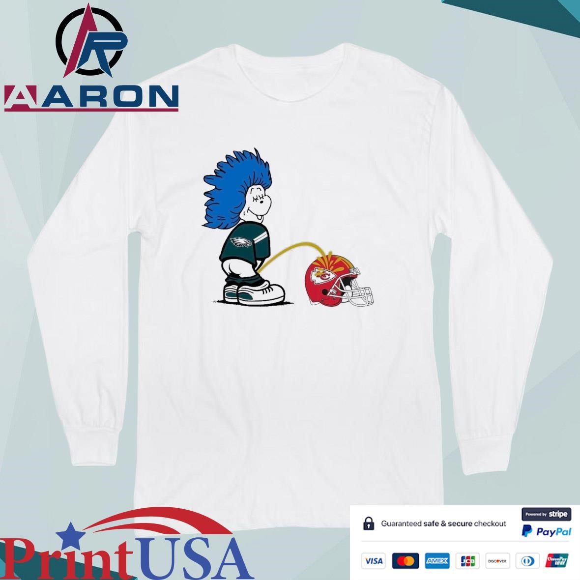 Official Thing One Philadelphia Eagles Piss On Kansas City Chiefs T-Shirts Long Sleeve