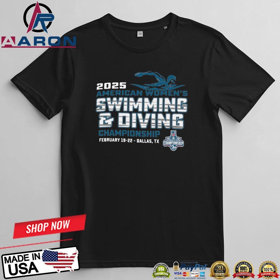Original 2025 American Women's Swimming & Diving Championship February 19-22 T-Shirts