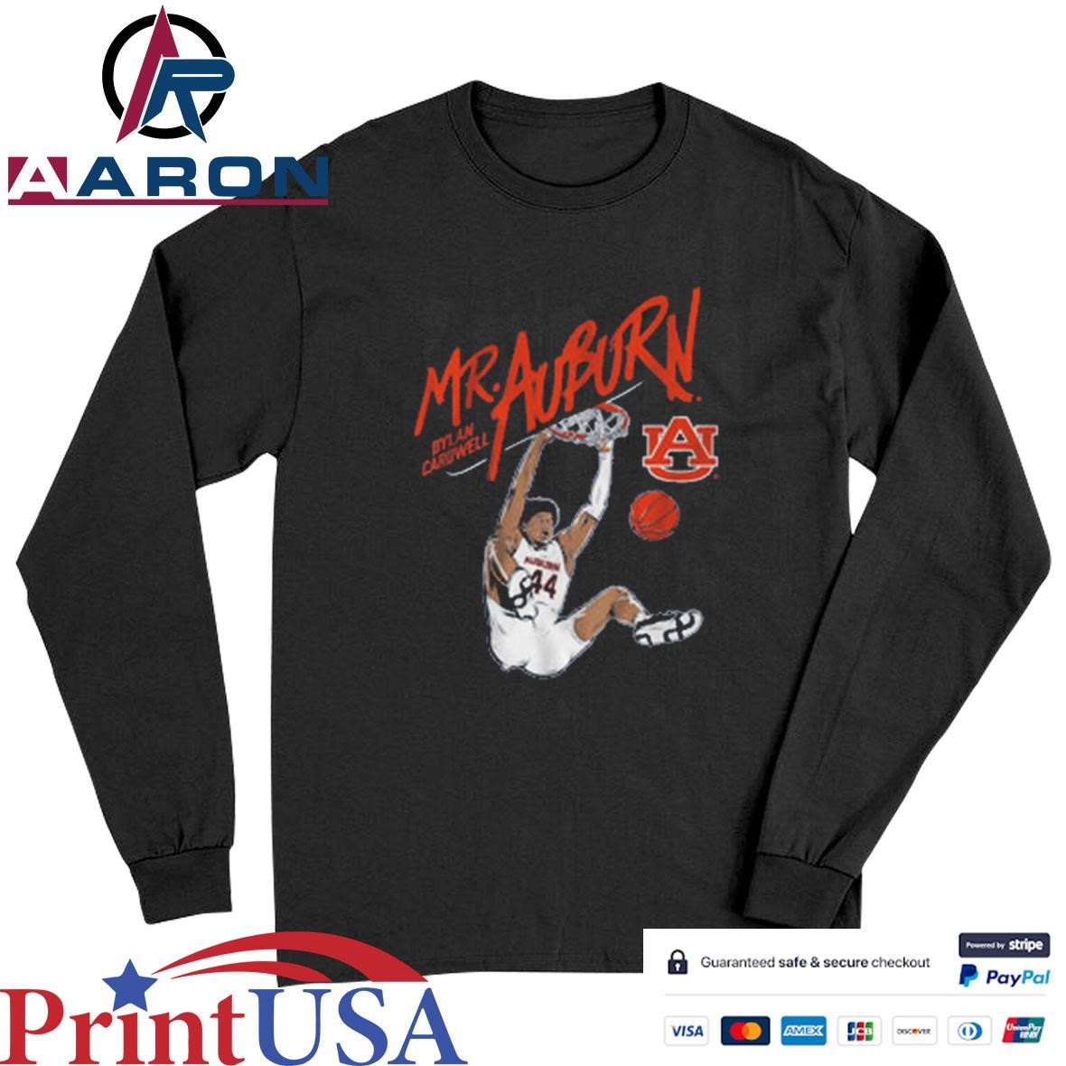Original Auburn Basketball Dylan Cardwell Mr Auburn T-Shirts Long Sleeve